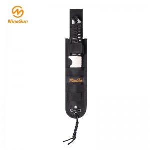 Schwarze Nylon Gurtband Messerscheide-NineSan