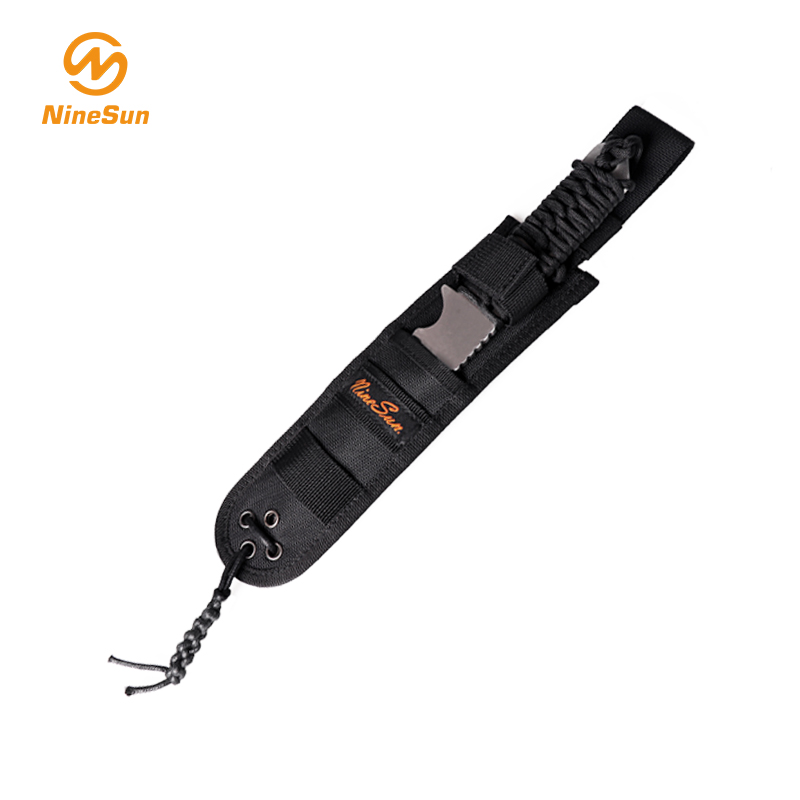 Schwarze Nylon Gurtband Messerscheide-NineSan