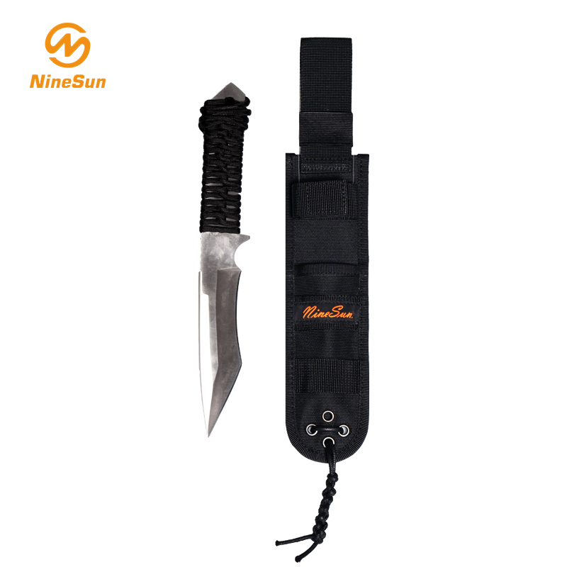 Schwarze Nylon Gurtband Messerscheide-NineSan